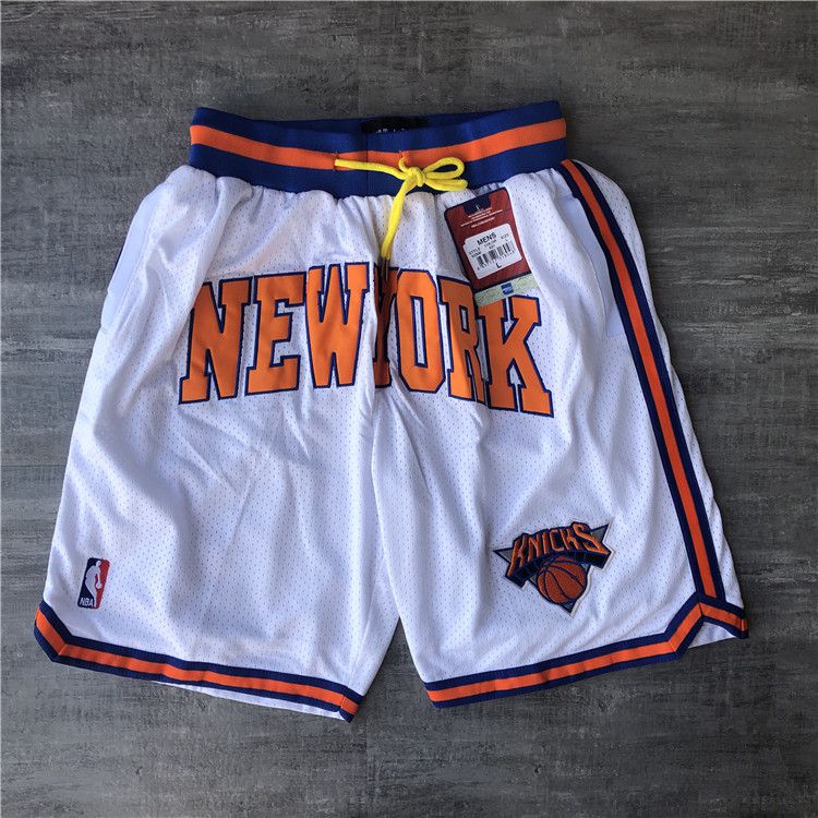 Men NBA 2021 New York Knicks White Shorts->new york knicks->NBA Jersey